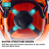 Cascos forestales y sombrero de protección de escudo de cara M-5009 naranja