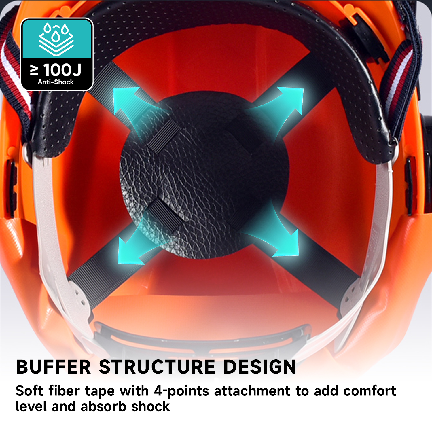 Cascos forestales y sombrero de protección de escudo de cara M-5009 naranja