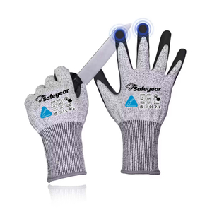 Guantes de trabajo de construcción Guantes de trabajo de seguridad resistente a los guantes PD8045 Negro