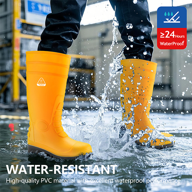 Botas de lluvia resistentes S5 W-6038 Amarillo