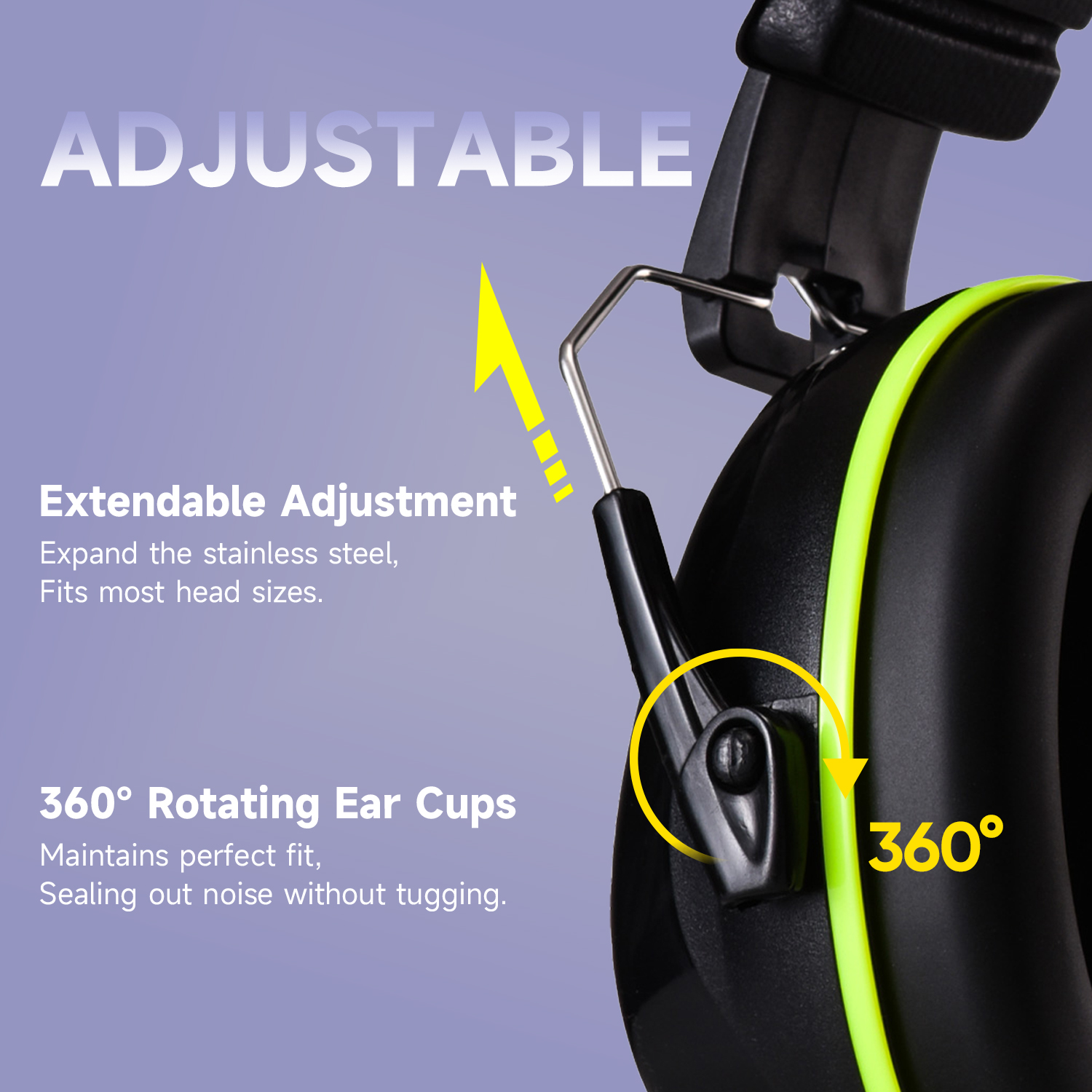 ABS Protección auditiva Muffs de orejas Protective Muffs Ready Stock FM-1B Verde
