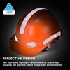  Fabricación de orejas de la construcción Casco de seguridad ABS CE Helmets de seguridad aprobados W-018 Orange