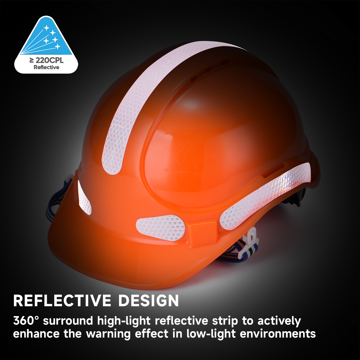  Fabricación de orejas de la construcción Casco de seguridad ABS CE Helmets de seguridad aprobados W-018 Orange
