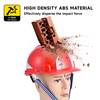 Casco de seguridad rojo para la construcción W-036