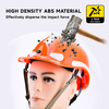 Helmets de trabajo de perilla rotativa ajustable W-018 Naranja