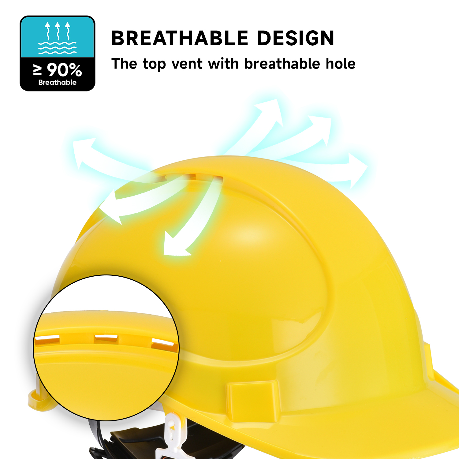 Helmets de seguridad aprobados por CE W-018 Amarillo