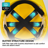 Casco de seguridad industrial amarilla W-002