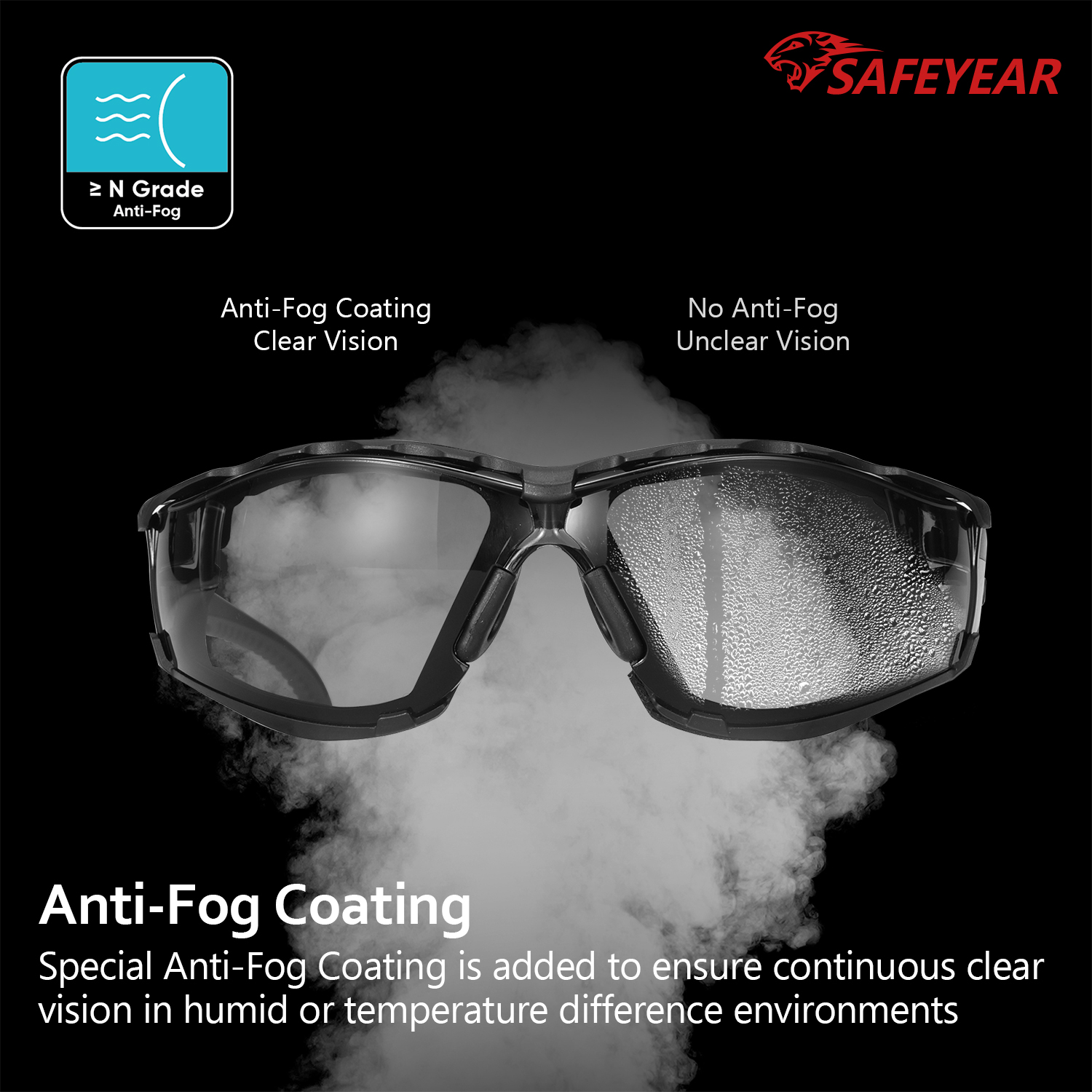 Gafas industriales Gafas de seguridad protectores para mujeres SG037 Negro