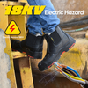 Botas de trabajo de seguridad del triángulo verde canadiense CSA M-8025NBK