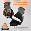 Guantes de trabajo de fábrica Guantes de trabajo mecánicos resistentes a los cortes TPR9004 Naranja