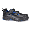 Sandalias Zapatos de trabajo Velcro Design L-7585 Azul / Metal gratis