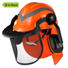 Helmets de bosque con escudo facial M-5009 naranja