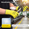 Guantes de trabajo de servicio pesado con recubierto PU PN8003 Amarillo