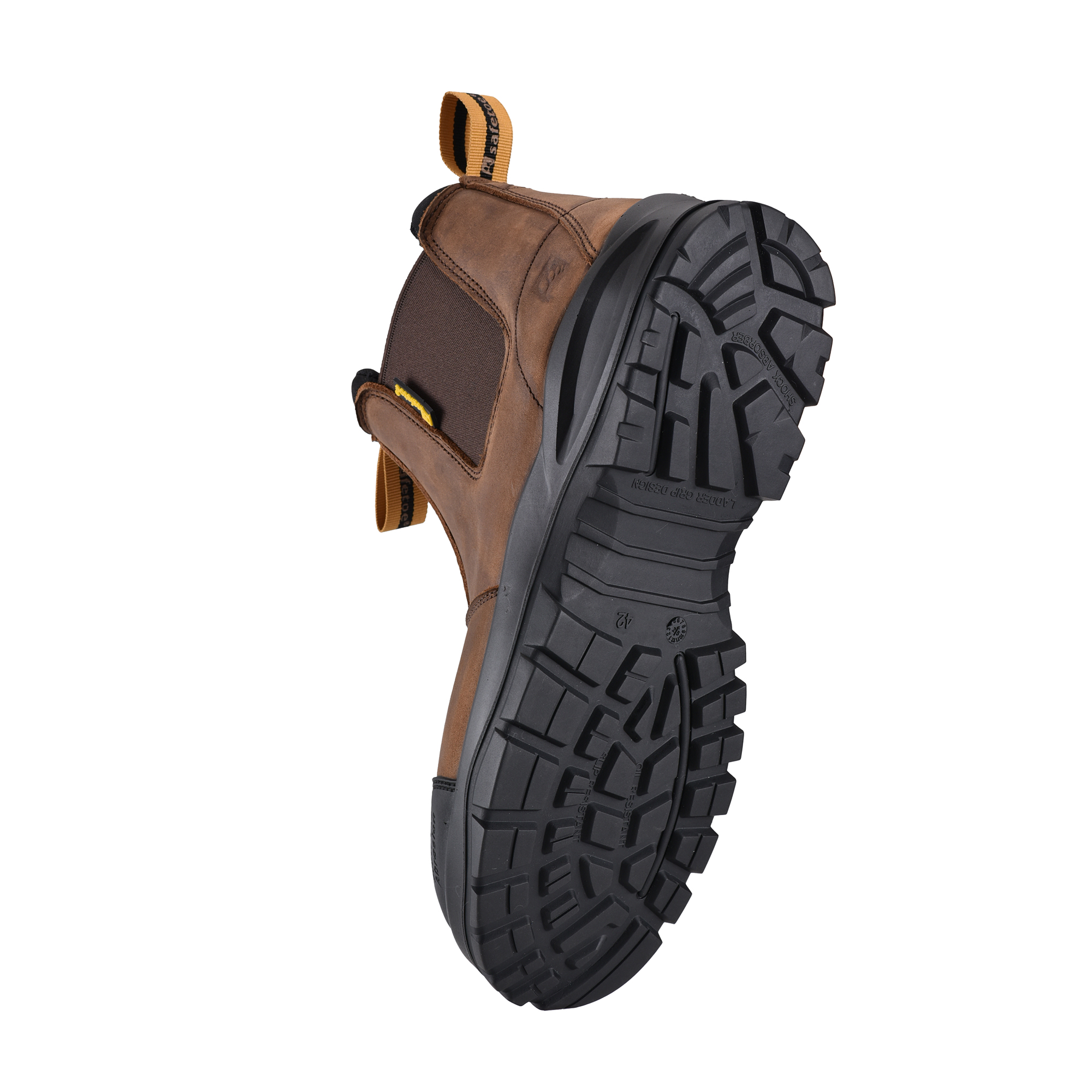 Botas de trabajo para minería con punta de acero y agarre en escalera M-8025NBLG