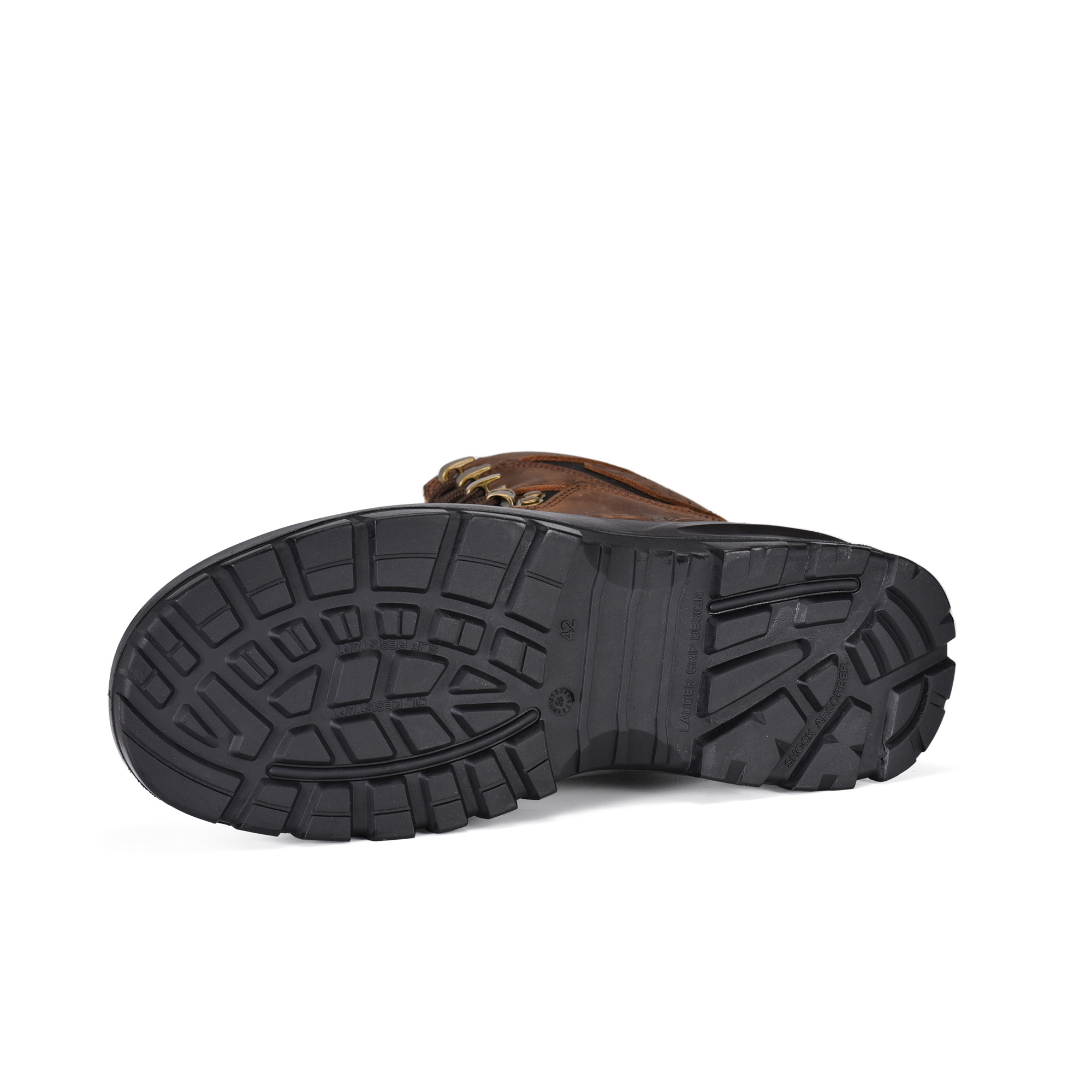  Botas de trabajo pesadas de la dedo del agua compuesta membrana impermeable M-8580 marrón