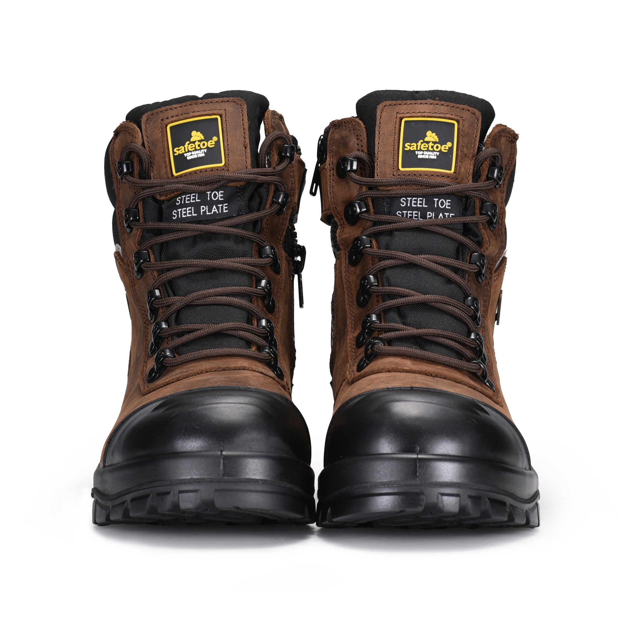  Botas de trabajo de seguridad de los pies compuestos Membrana impermeable M-8577 Brown