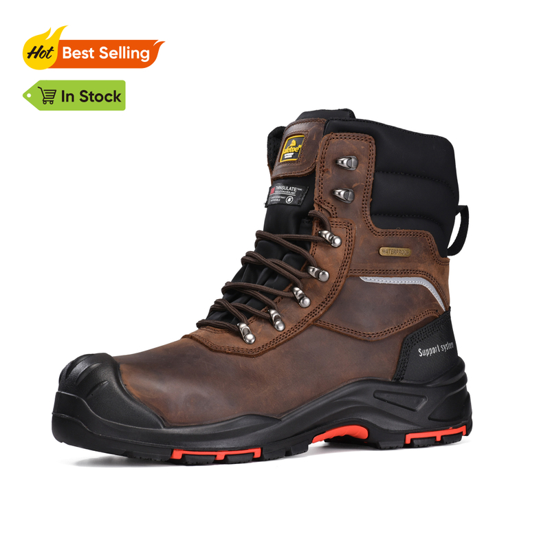 Botas de seguridad tibia para hombres botas de trabajo resistentes al aceite impermeable H-9552