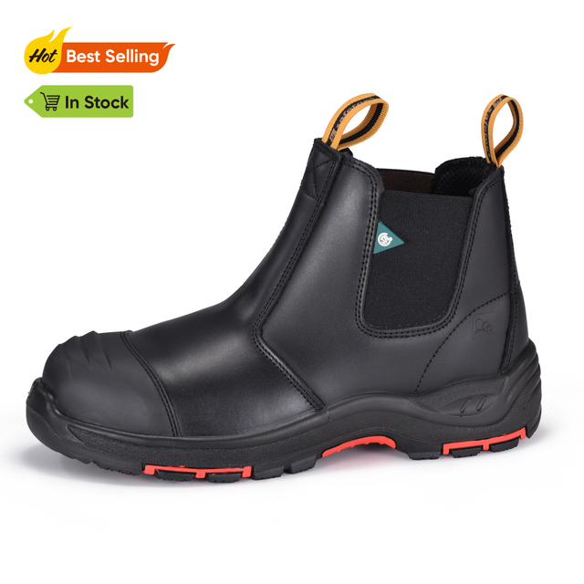 Botas de trabajo de seguridad del triángulo verde canadiense CSA M-8025NBK