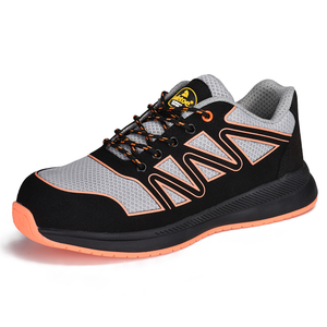 Zapatos de seguridad de tela de nailon ligeros y transpirables L-7537 Naranja