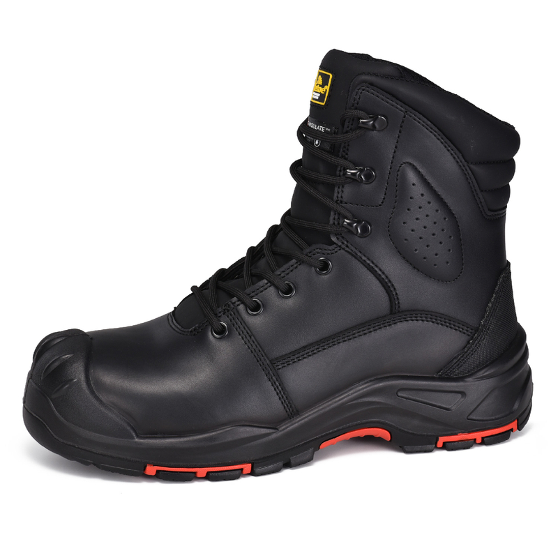 Botas de trabajo de servicio pesado resistentes al agua compuesta H-9537 Negro