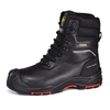 Botas de trabajo resistentes con membrana impermeable y punta compuesta para invierno H-9552 Negro