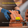 Guantes de trabajo de construcción Guantes de trabajo de seguridad resistentes a cortes PD8045 Azul