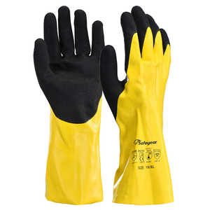Guantes de trabajo resistentes a químicos y aceites NSL1868 Amarillo
