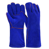 Guantes de trabajo de cuero para soldador S-H24 Azul