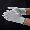Guantes de trabajo de seguridad recubiertos de PU PN8003 Blanco