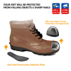 Botas Bajas de Lluvia para Hombre W-6050 Marrón SteelGuarder