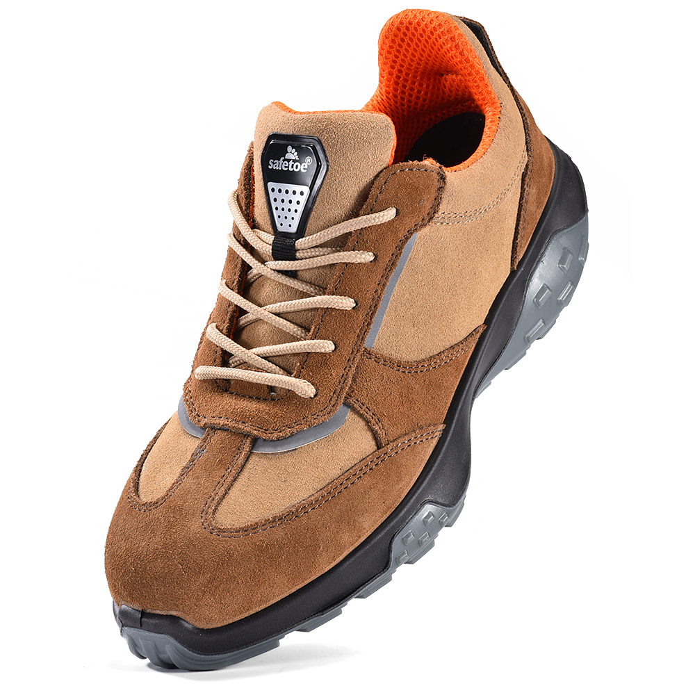 Zapatos de seguridad transpirables de nuevo diseño L-7508 Antelope Brown