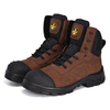 Diseño postal de alta calidad Nubuck vaca Leatther Construction Botas de trabajo M-8578 Brown