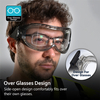 Gafas de seguridad antivaho OTG con correa ajustable | ANSI Z87.1 y EN166