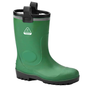 Botas de lluvia de revestimiento de piel W-6037 Verde bajo