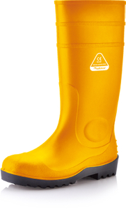 Botas de lluvia con punta de acero resistente W-6037 Amarillo