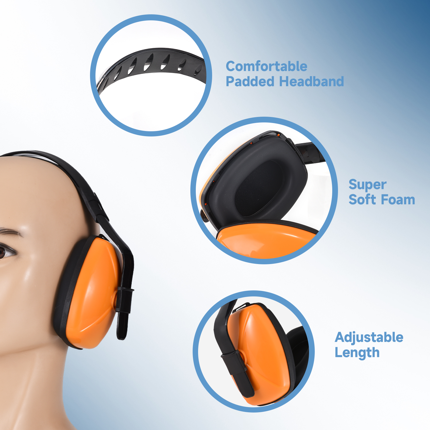 Oído oído protectores ourios EM-5003 naranja