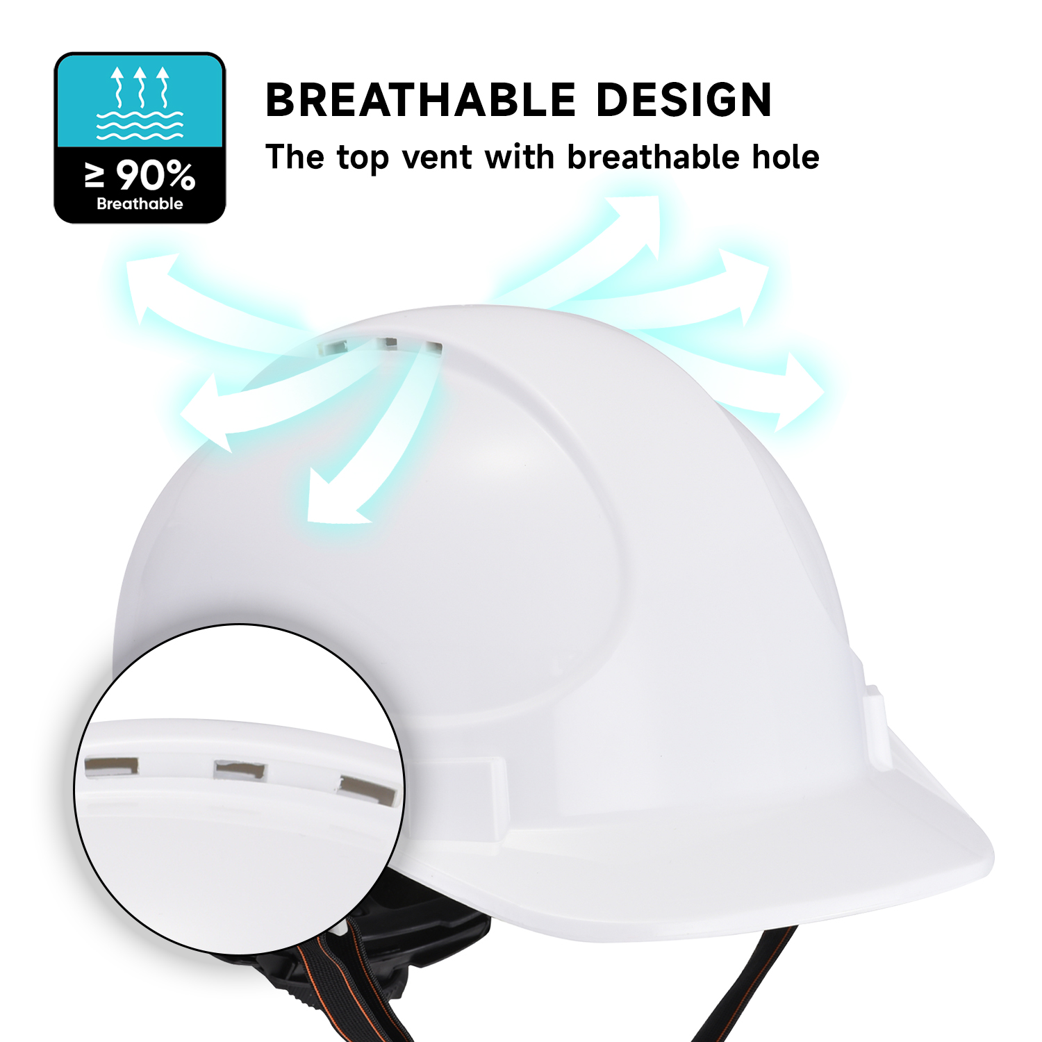 Helmets de sombrero duro de construcción W-018 White