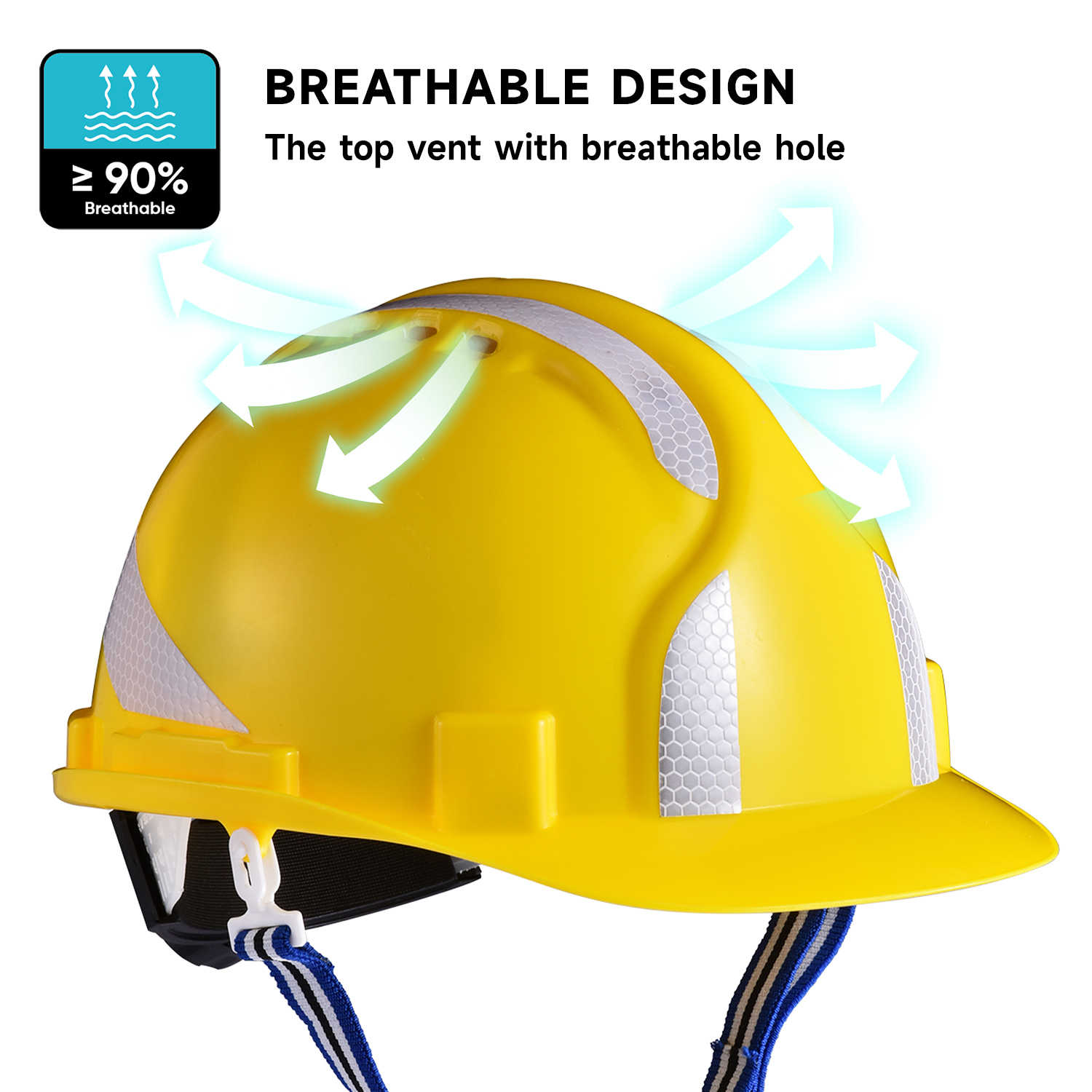 Casco de seguridad de estilo americano W-036 Amarillo