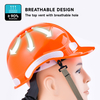 Helmets de trabajo de perilla rotativa ajustable W-018 Naranja