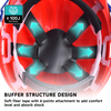 Casco de seguridad rojo para la construcción W-036