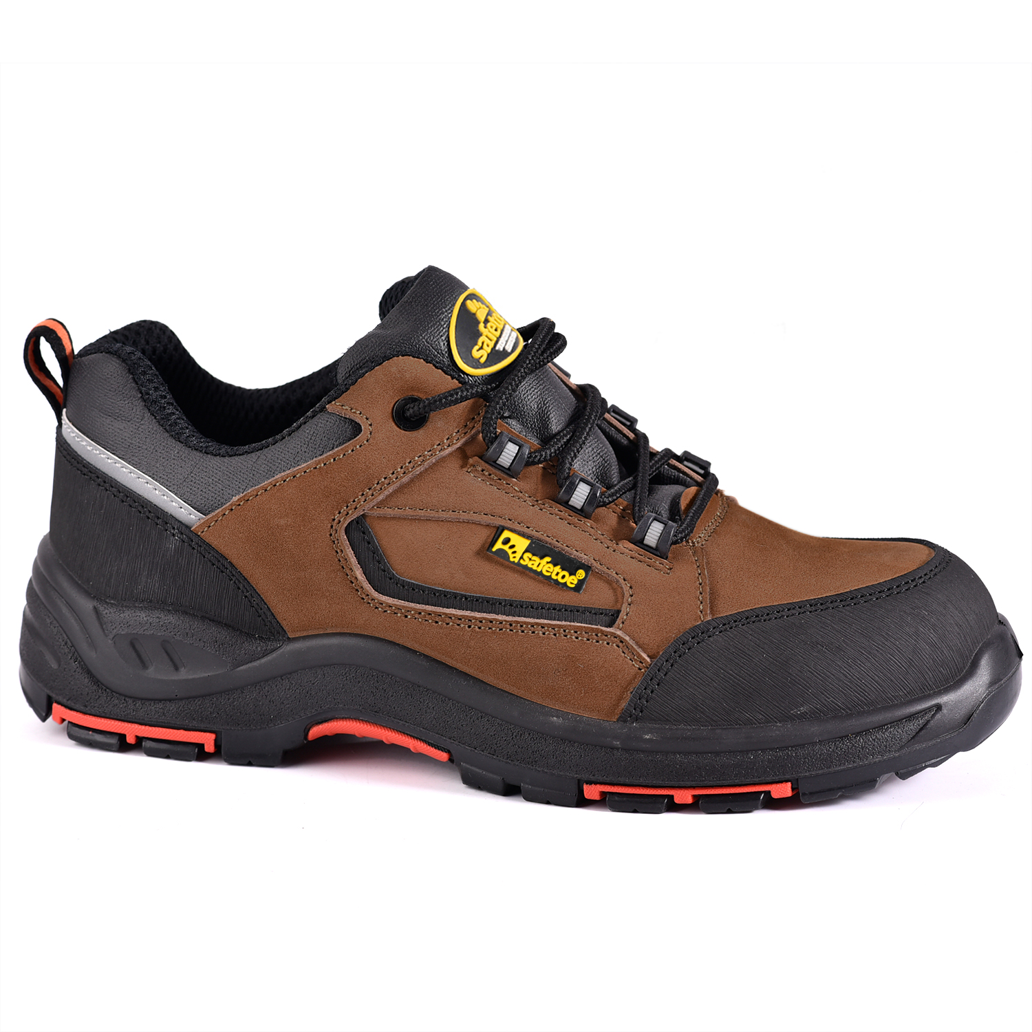 Zapatos de trabajo de seguridad sin metal de cuero nobuk L-7342