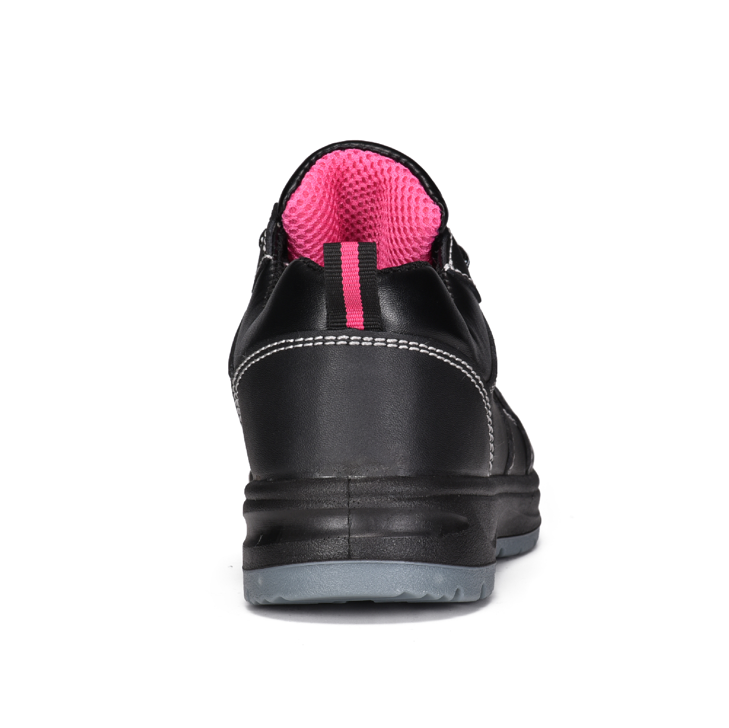 Zapatos de Trabajo Mujer Piel Vacuno Negro con Puntera de Acero de Seguridad L-7508 Liso