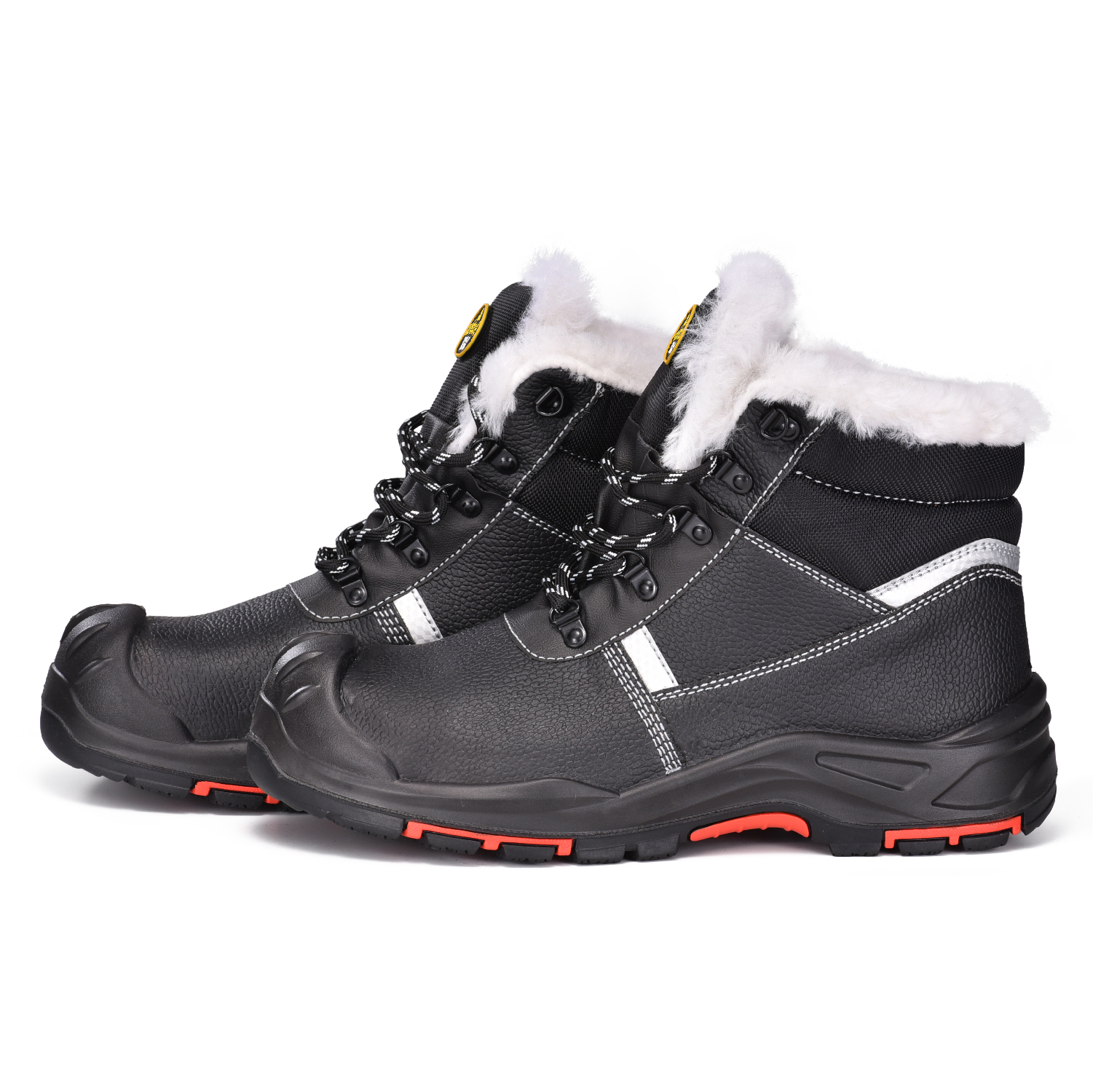 Botas de seguridad de invierno de punta compuesta de pieles para el clima frío M-8573