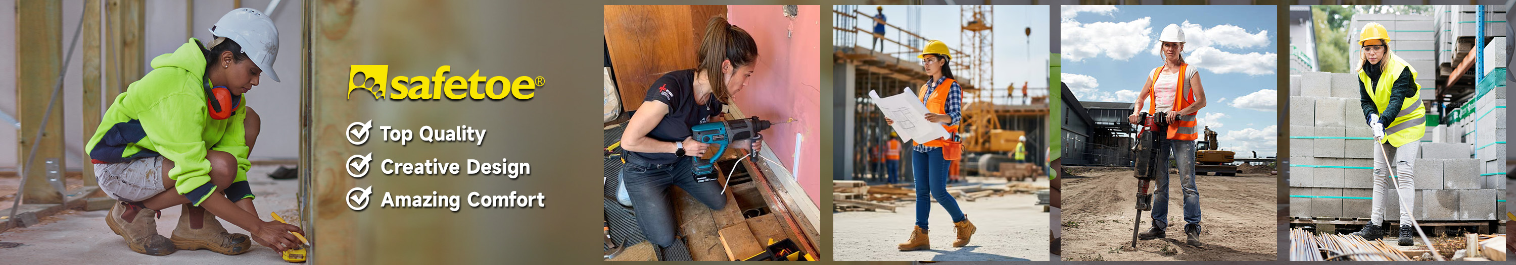 Mujeres zapatos de seguridad y botas de trabajo