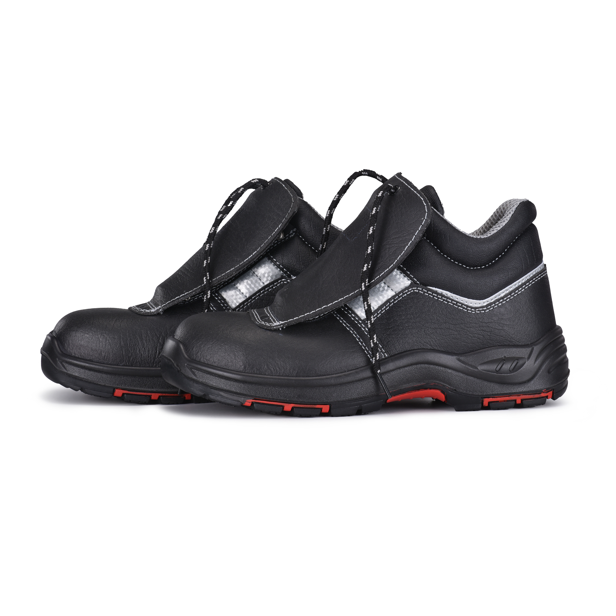 Botas de trabajo de soldadura Botas de trabajo negras de goma PU M-8027PR