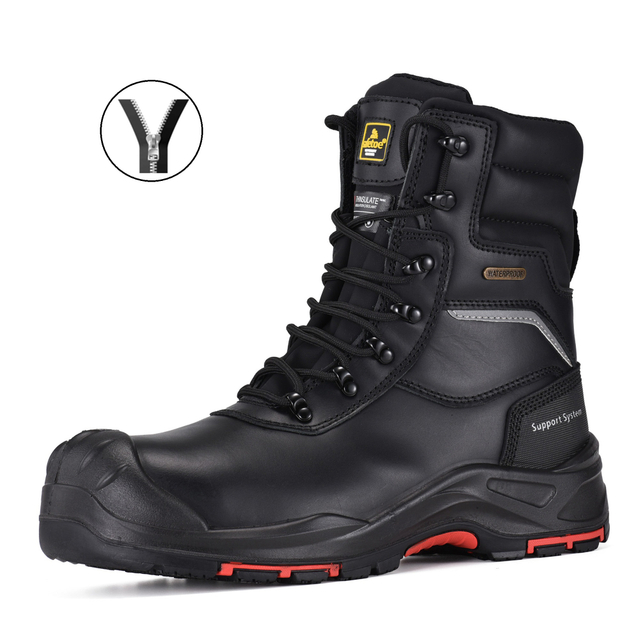 Botas de trabajo resistentes al agua resistente al aceite para hombres trabajadores H-9552 zip