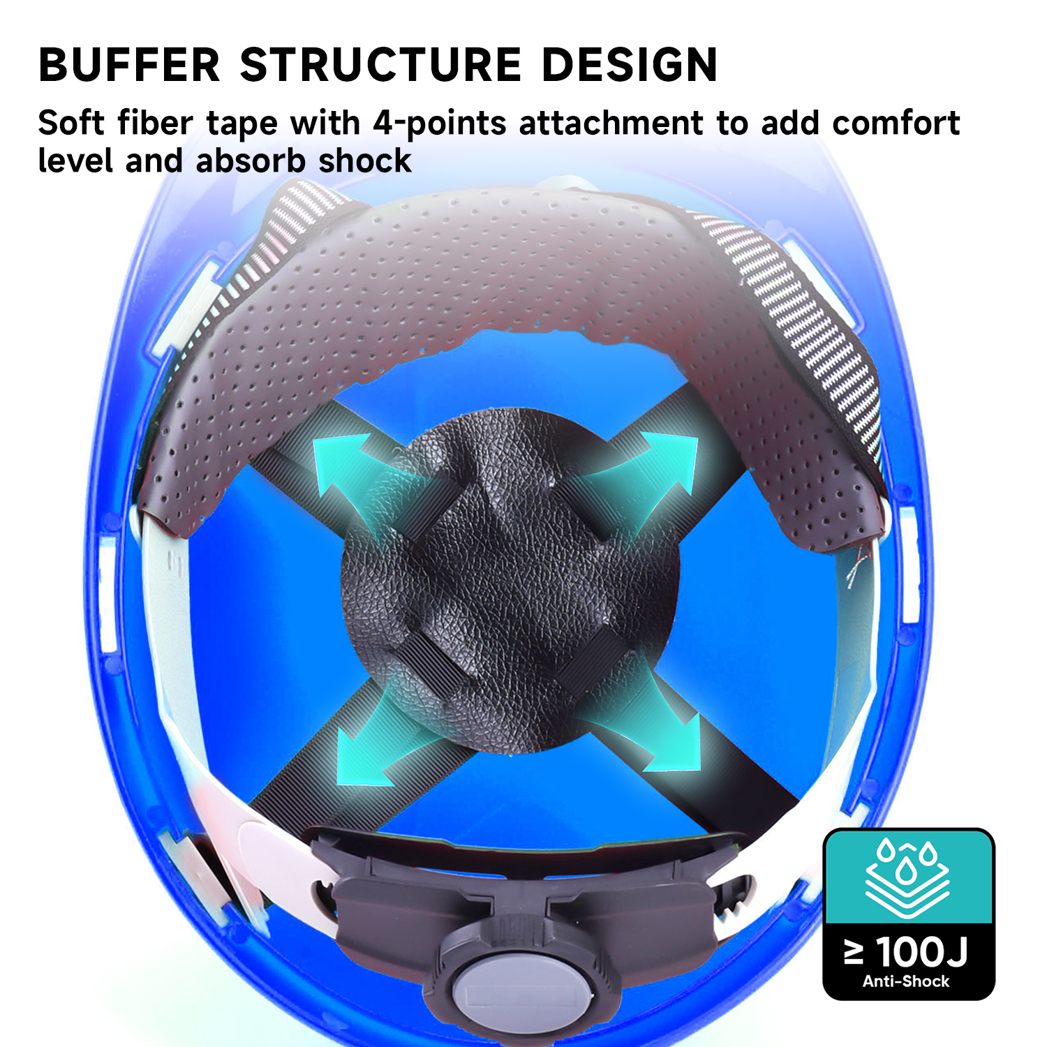 Helmets de seguridad industrial azul W-003