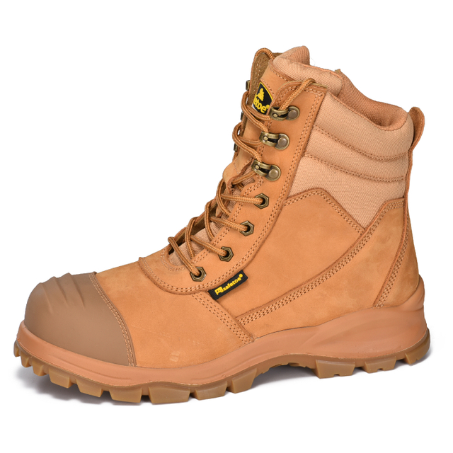 Botas de seguridad con punta de acero y pierna alta con cremallera YKK M-8577