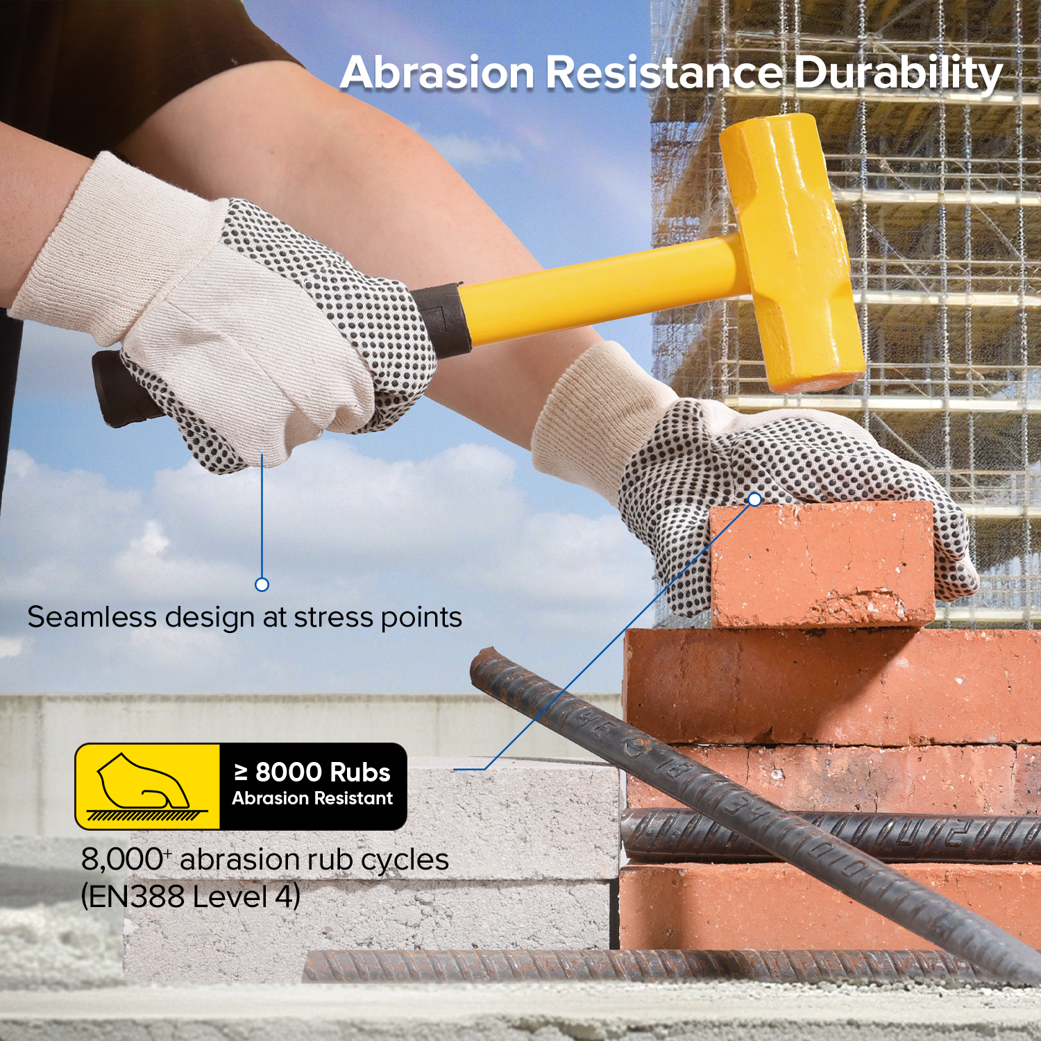 Guantes de trabajo protectores con puntos de PVC FL-5519A