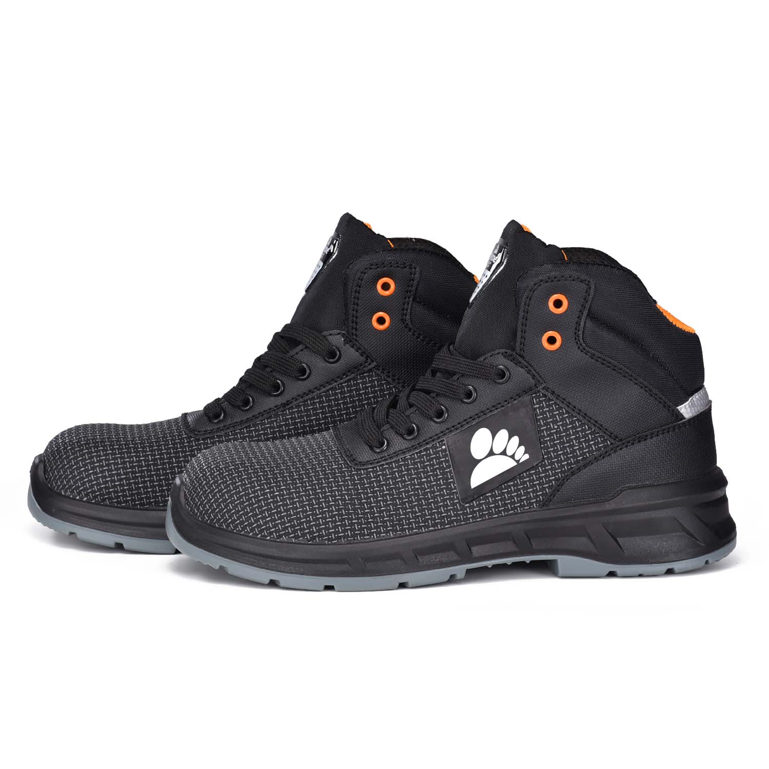 Lace-up bajo Corte de cordones de cordón de encaje Taponadoras de trabajo de trabajo Men & Women M-8571 Naranja